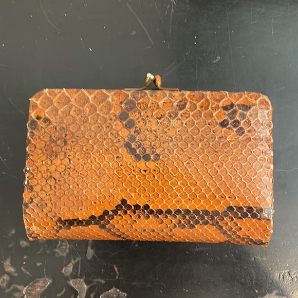 VINTAGE Snakeskin Reptile Reptilian Deadstock Oldstock wallet billfold - Picture 2 of 5